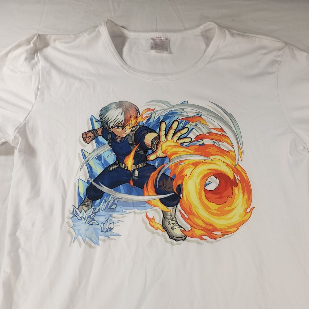 My Hero Academia Graphic Anime Short Sleeve Shirt Youth Boys Size 2XL White